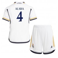 Real Madrid David Alaba #4 Hemmaställ Barn 2023-24 Korta ärmar (+ Korta byxor)